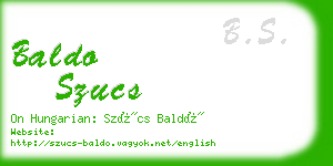 baldo szucs business card